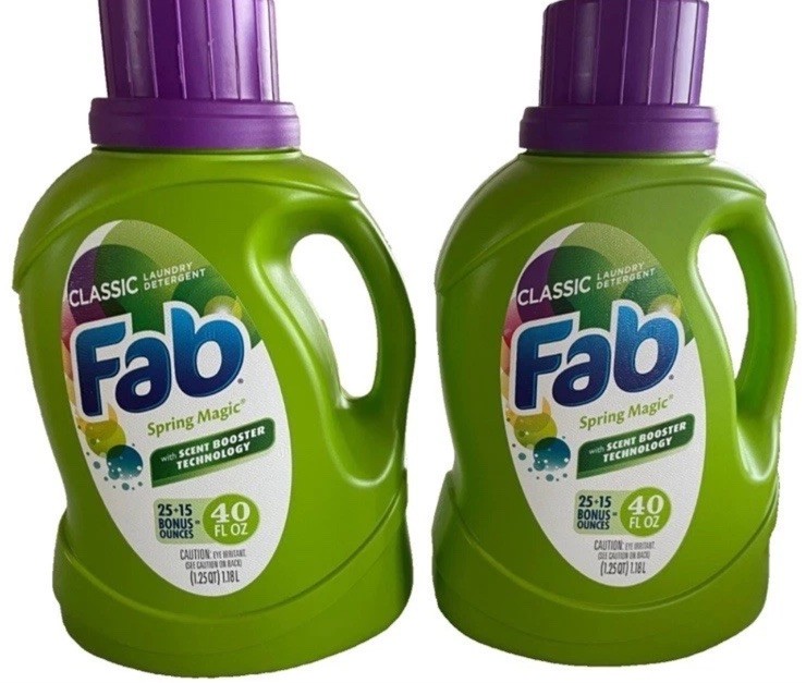 FAB Spring Magic Classic Laundry Detergent Scent Booster 40oz 2 Pack