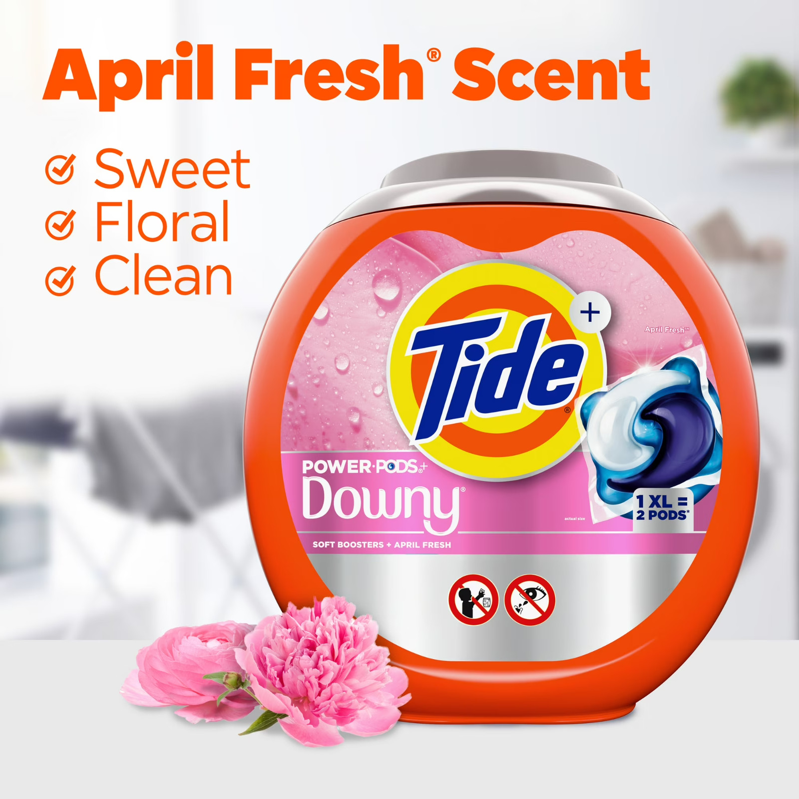 [BIG SALE] Tide Power PODS + Downy Laundry Detergent April Fresh 45 Ct