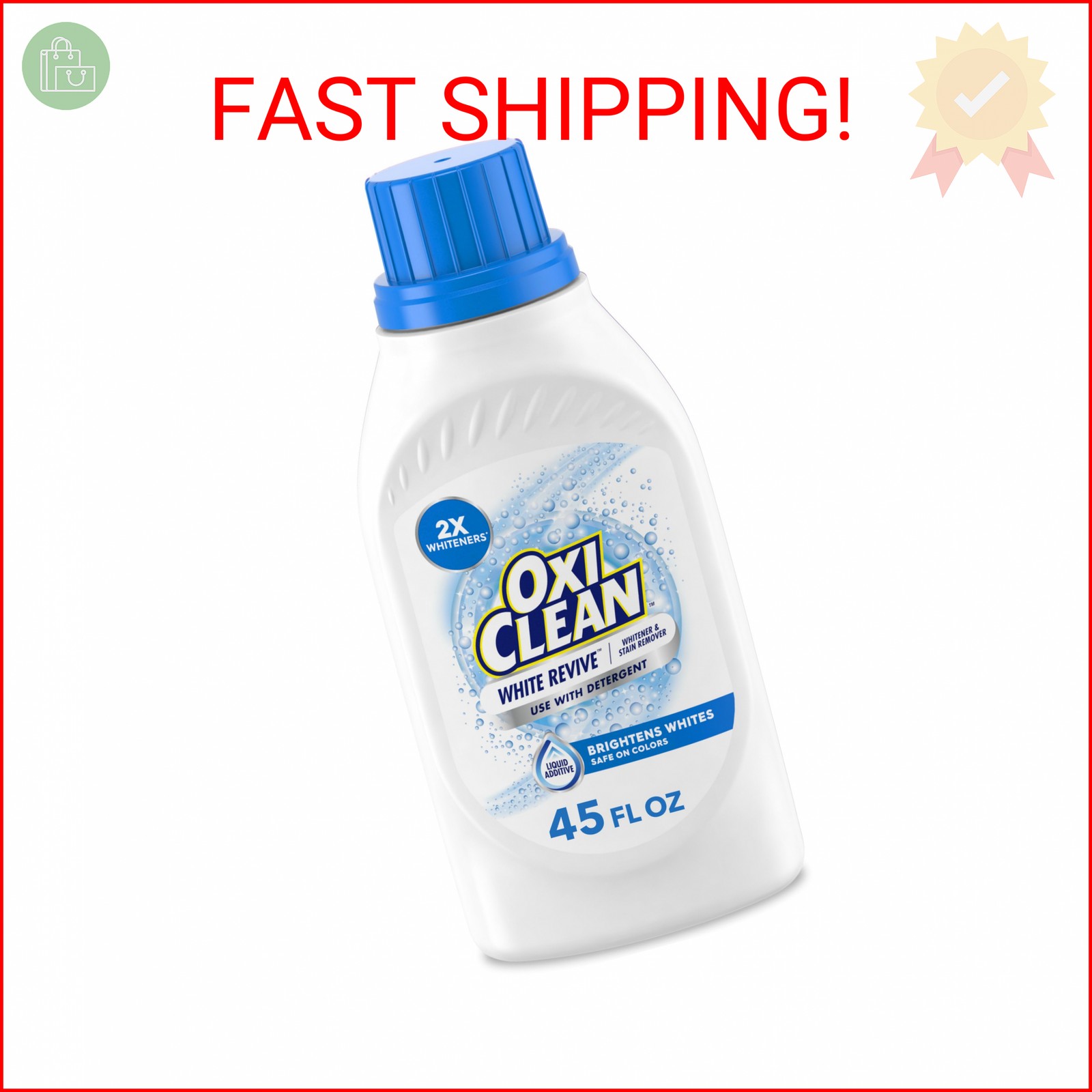 OxiClean White Revive Whitener & Stain Remover Liquid Additive, Water-Activated