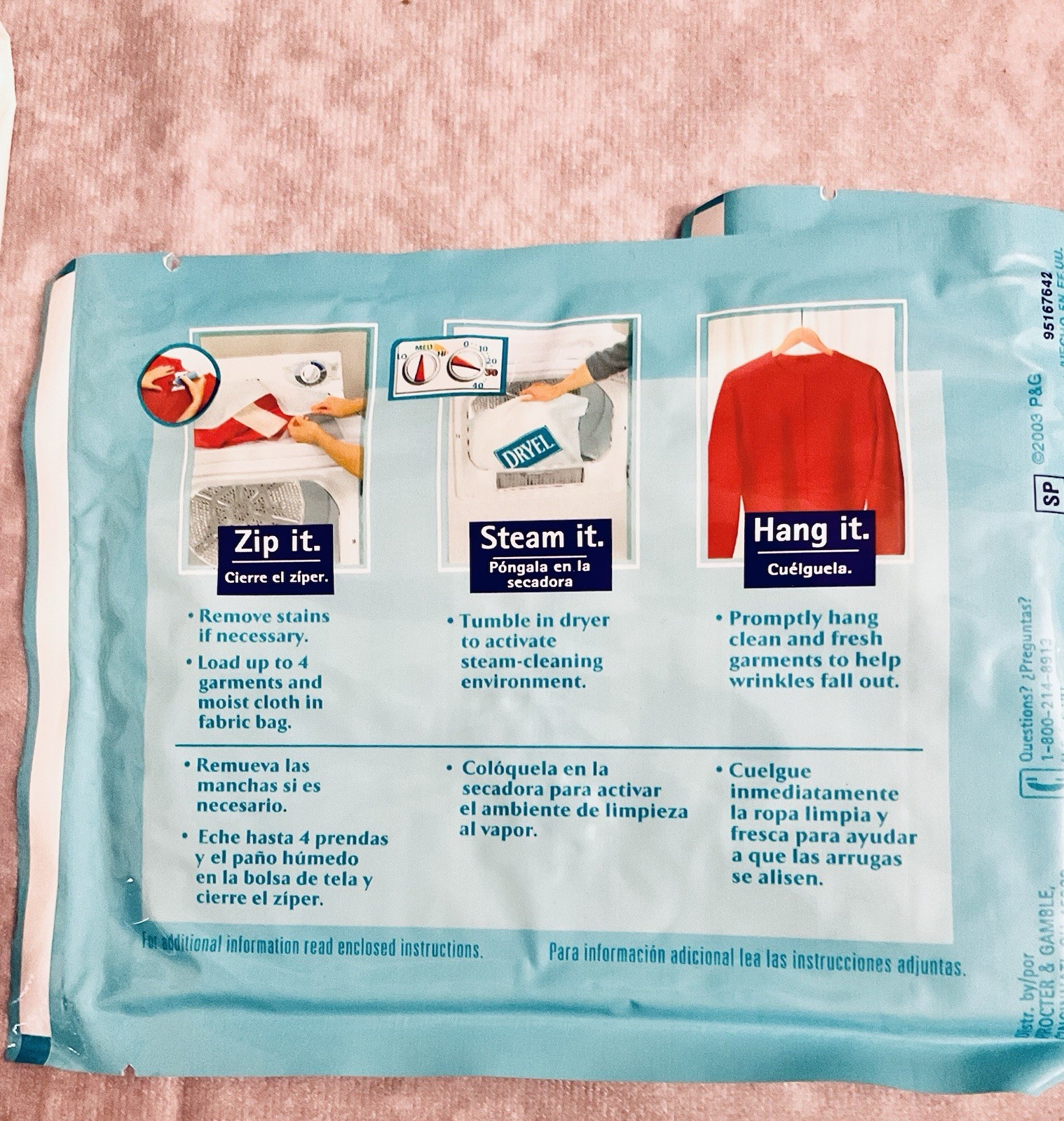 DRYEL AT-HOME DRY CLEANING STARTER KIT CLEAN BREEZE SCENT 4 USES NEW OLD STOCK