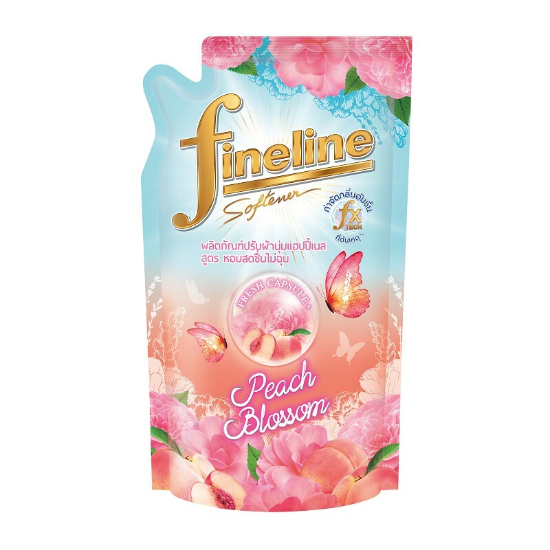 Fineline Happiness Fabric Softener Peach Scent Fragrance for Clothes Wash 450 ml