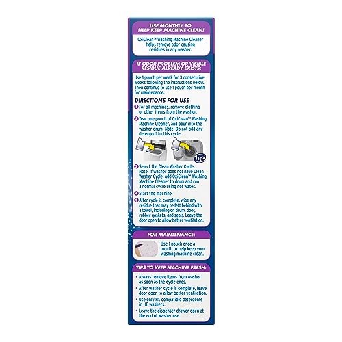 OxiClean Washing Machine Cleaner with Odor Blasters, 4 Count
