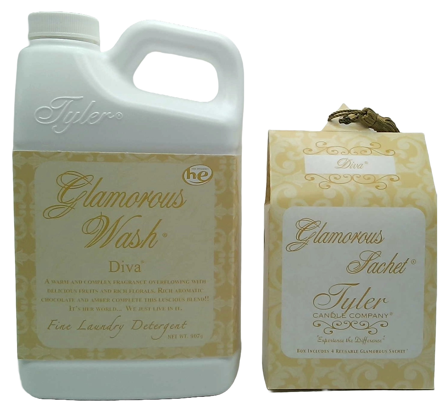 Tyler Candle – Glamorous Wash – Diva fragrance with sachets – 907g 32oz