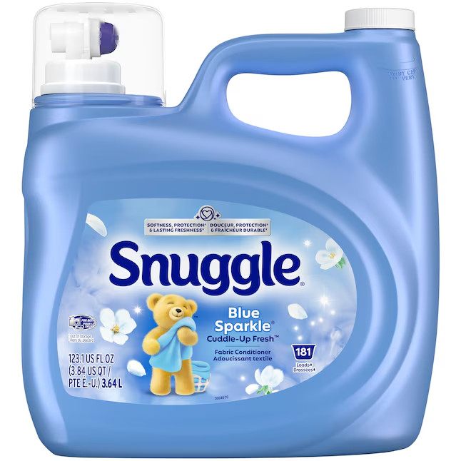 Snuggle Blue Sparkle Fabric Softener Liquid 181 Loads 123.1 -fl oz