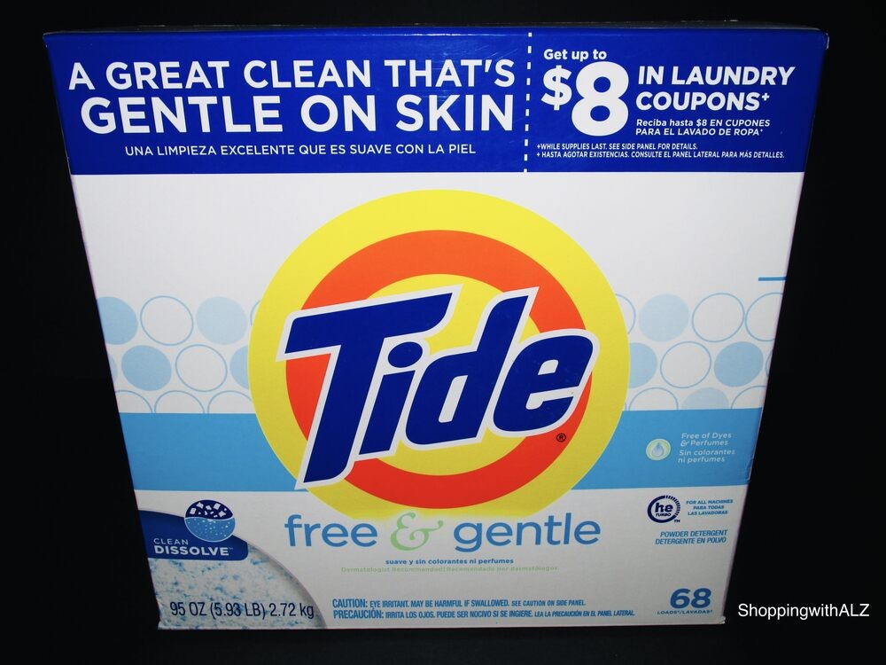 NEW Tide Free & Gentle Powder Laundry Detergent 68 Loads 95 oz ORIGINAL