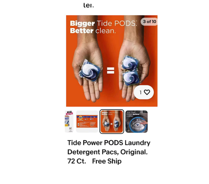 Tide Power PODS + Ultra OXI with Odor Eliminators Laundry Detergent Pacs (72 Ct)