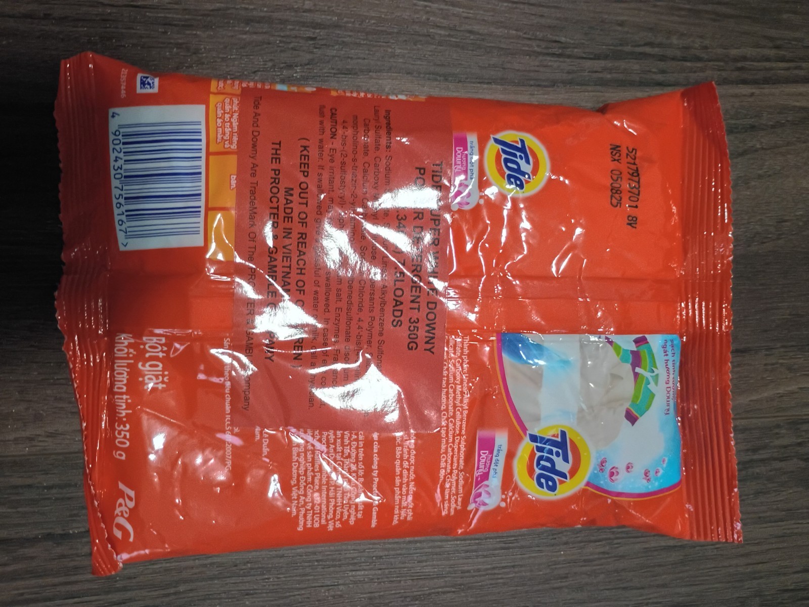 Tide Powder with Downy Laundry Detergent Powder, 350g
