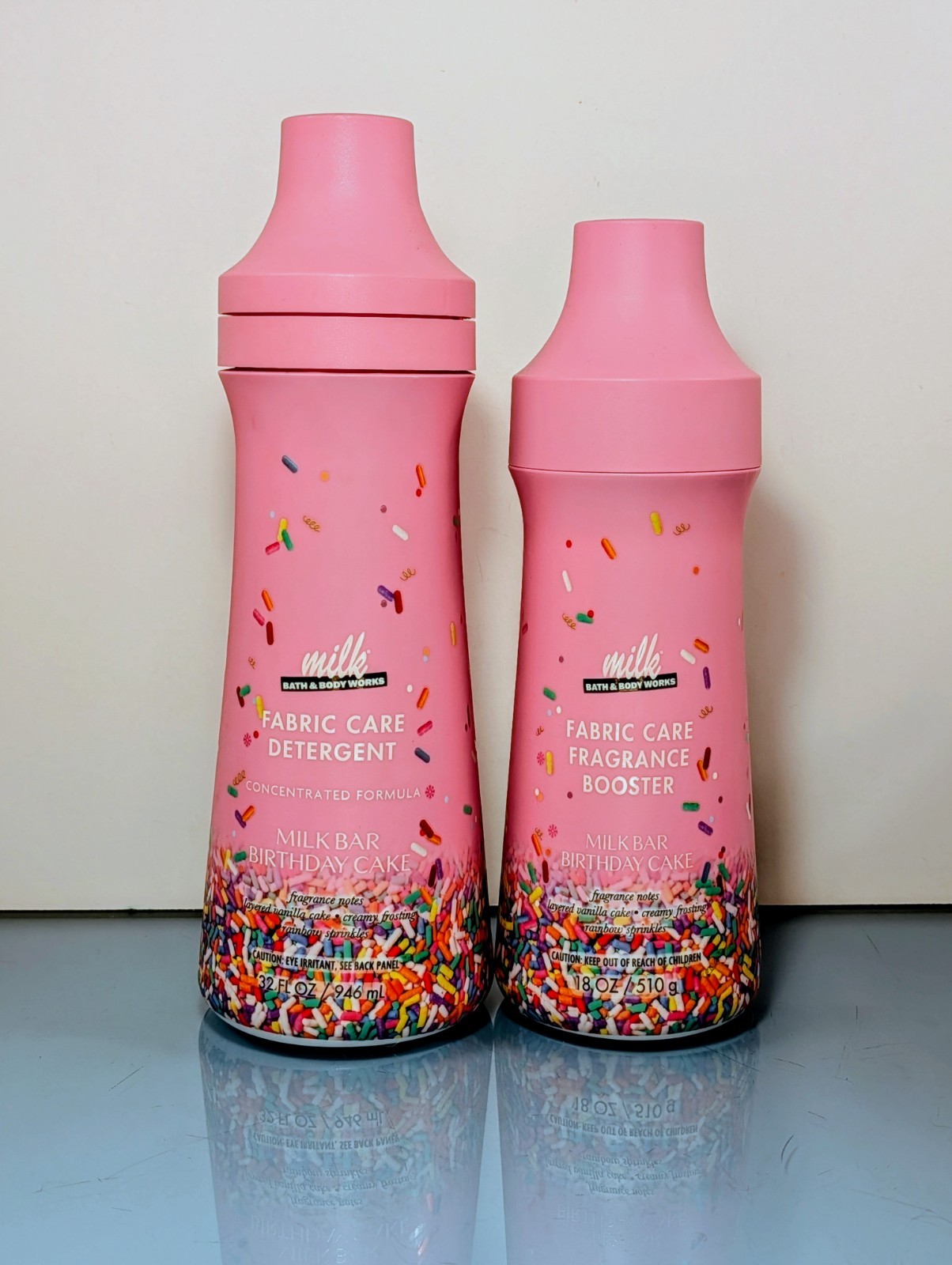 2pc Bath & Body Works Milk Bar Birthday Cake Fabric Care Detergent + Booster Set