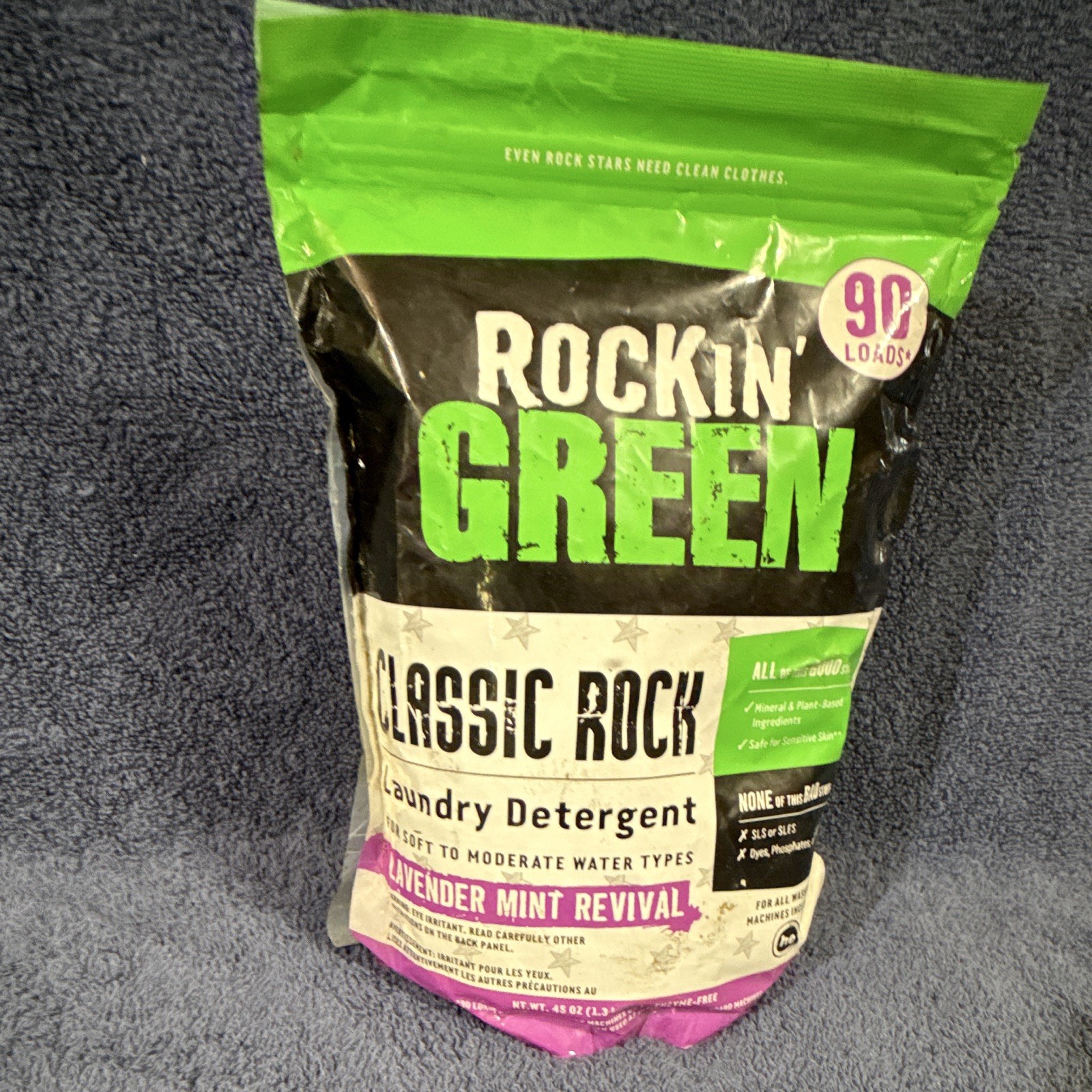 Rockin’ Green Classic Rock Laundry Detergent Lavender Mint Revival 90 Loads