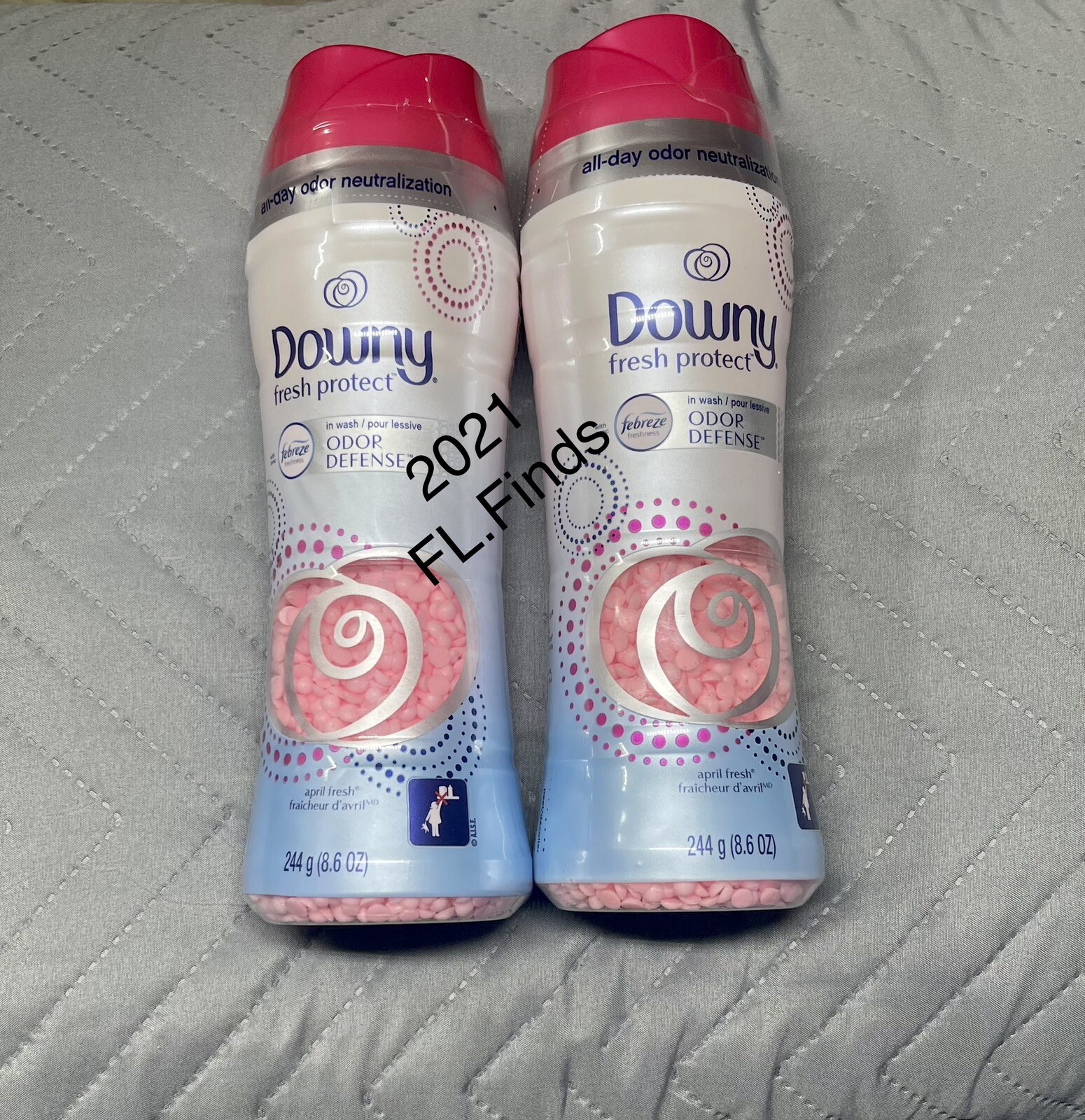 Downy Fresh Protect In-Wash Odor Defense April Fresh Scent Beads 8.6oz lot of 2