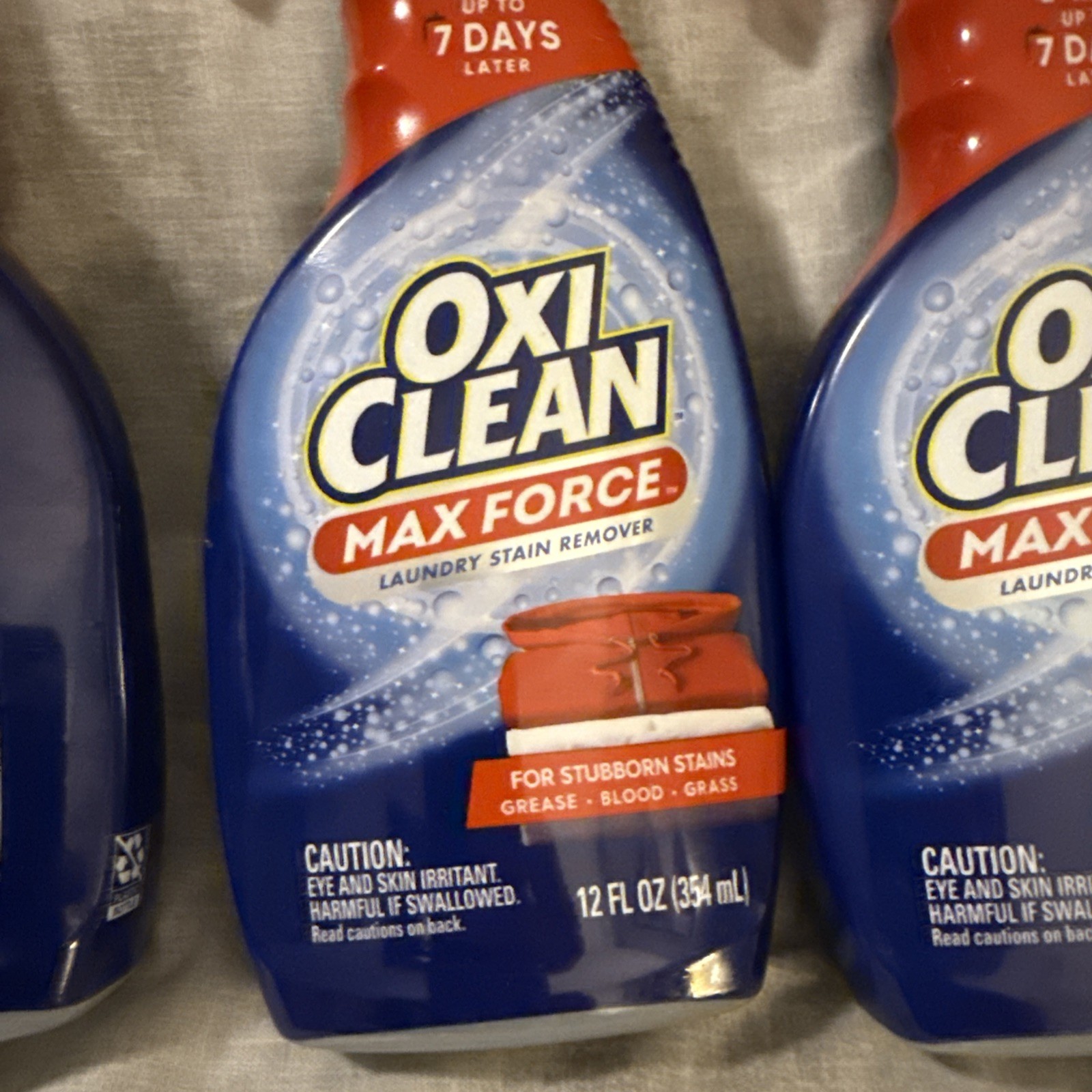 Set of 3 Oxi Clean Max Force Laundry Stain Remover Original 12 oz Bottles – NEW.