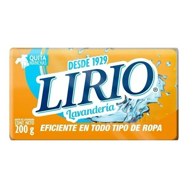5X LIRIO JABÓN PARA LAVAR ROPA 🇲🇽 Bar Laundry Soap, 200g, 5 Pack