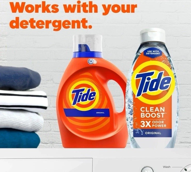 Tide Clean Boost Fabric Softener Rinse, Removes Odors and Residues, Original OP