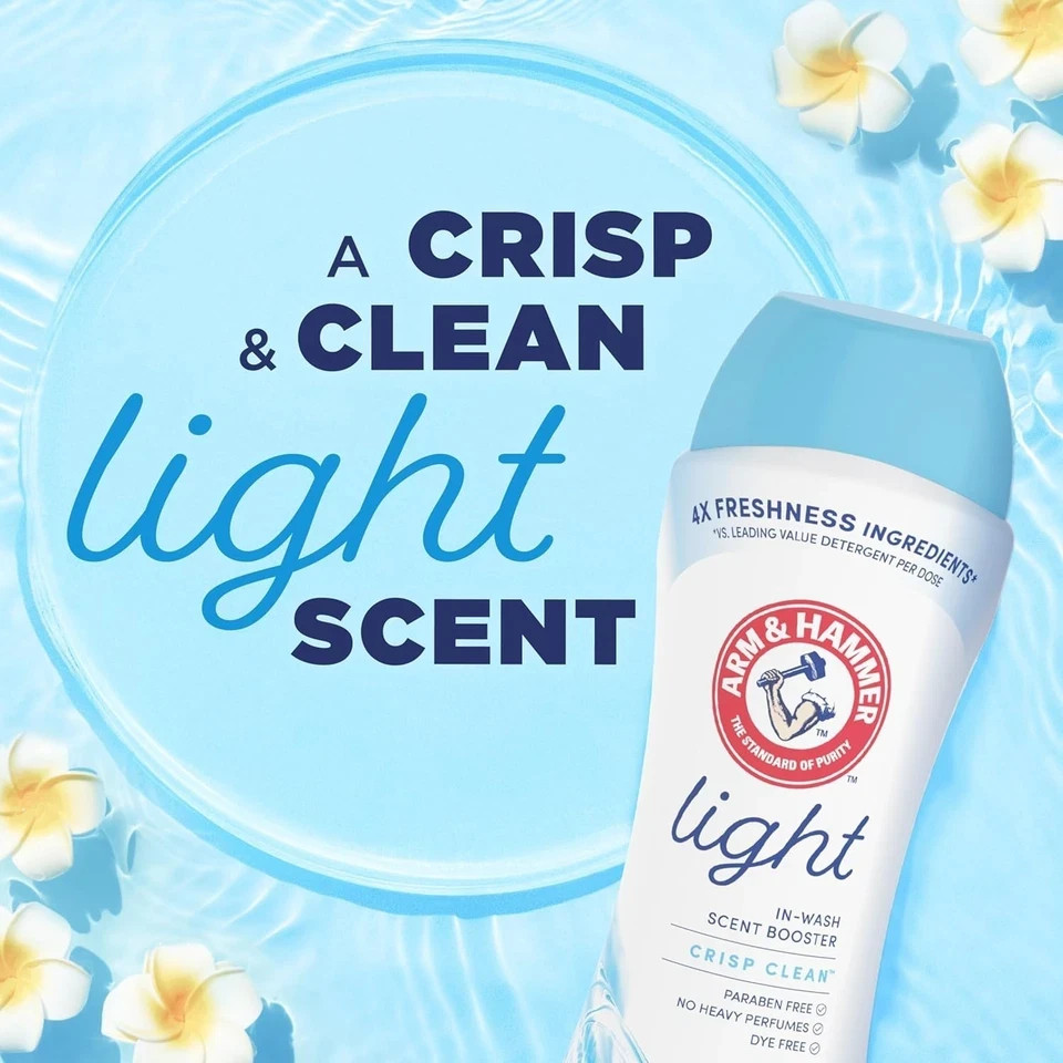 ARM & HAMMER Light In-Wash Scent Booster, Crisp Clean, 24 Oz