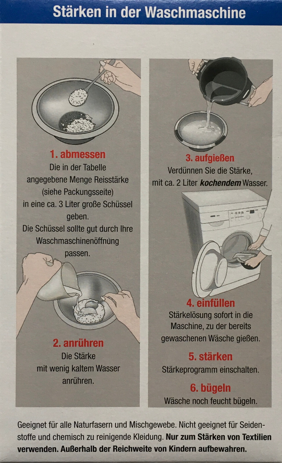 Holste Reisstärke, stärkt & pflegt beim Waschen 250 g