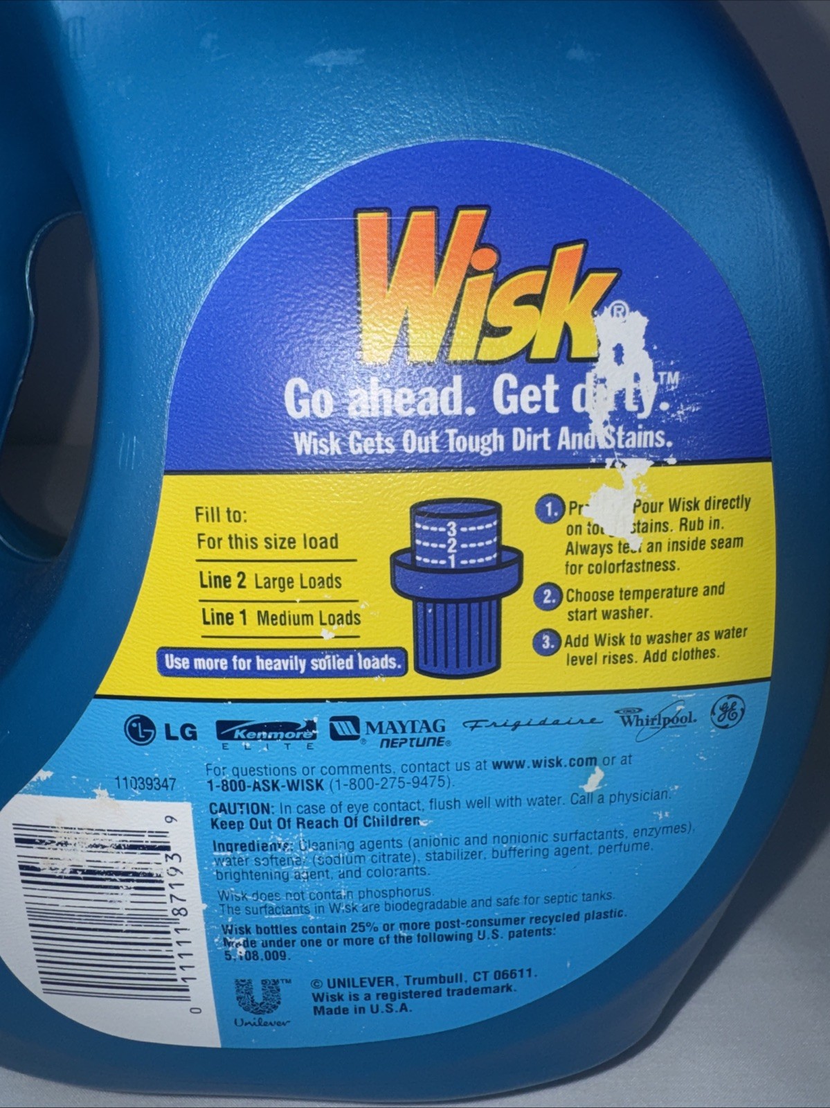 Rare Wisk High Efficiency HE Laundry Detergent Approx 75% Full Discontinued HTF