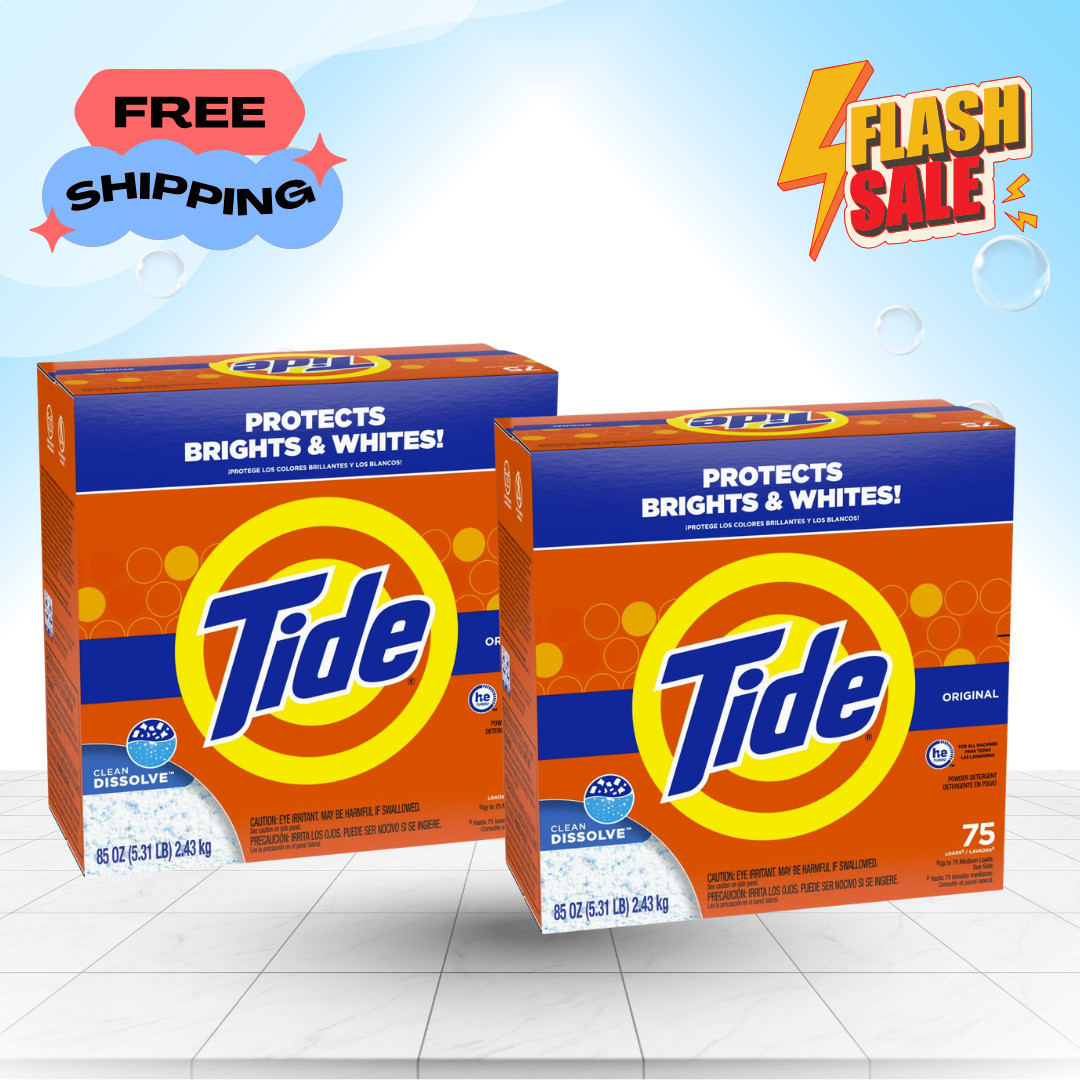 [FASH SALE] Tide Original Powder Laundry Detergent 85 oz 75 Loads 2 Pack NEW