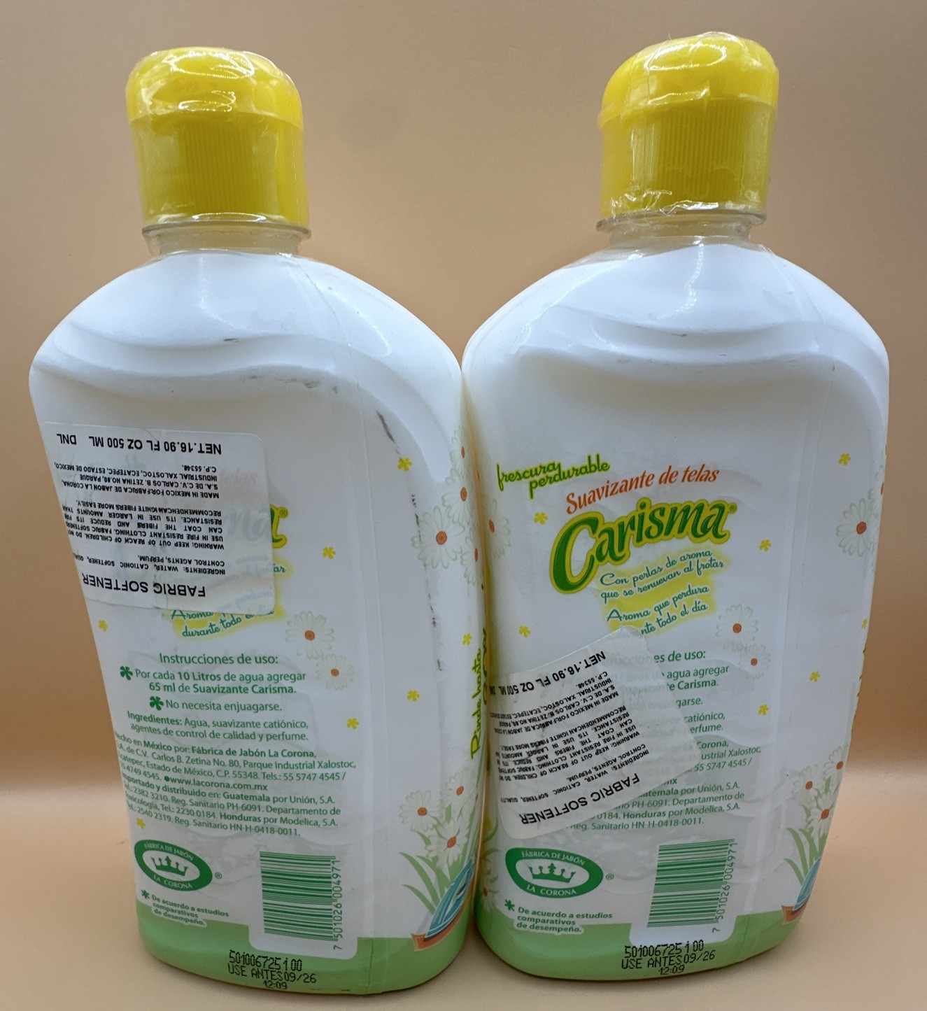2pack Of Carisma Suavizante De Telas Frescura Perdurable 500ml