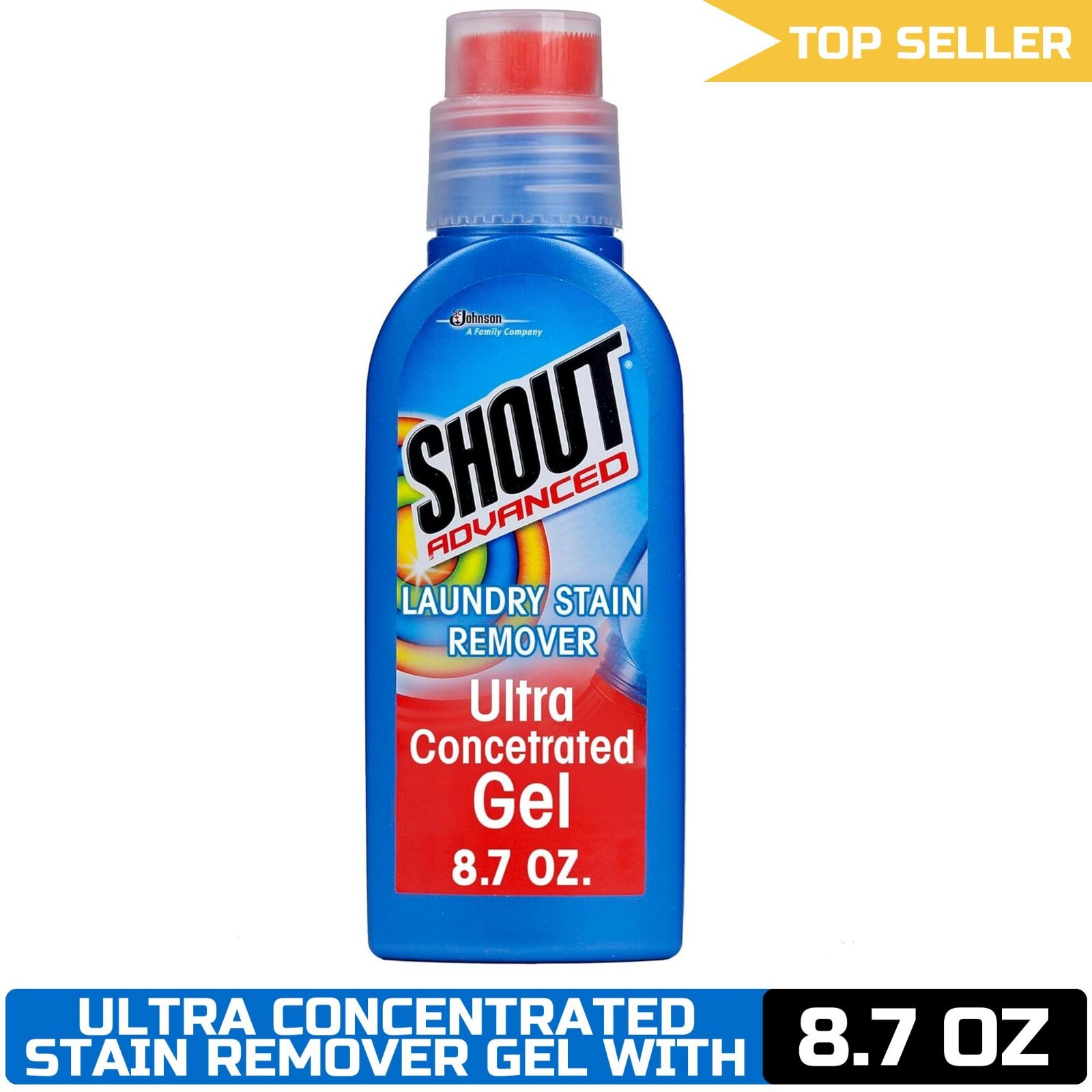 Shout Advanced Stain Remover Gel for Laundry, 8.7oz – Ultra Concentrated with Sc