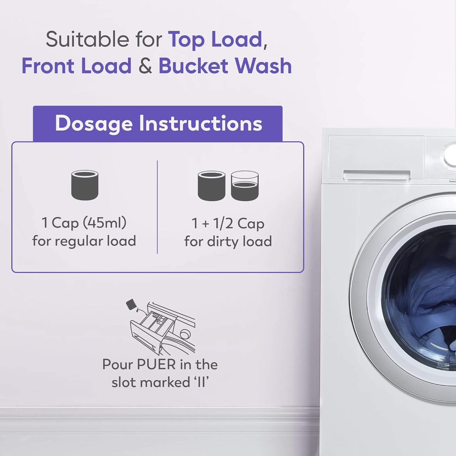 PUER Natural Laundry Liquid Detergent 1.8L Refill Pouch