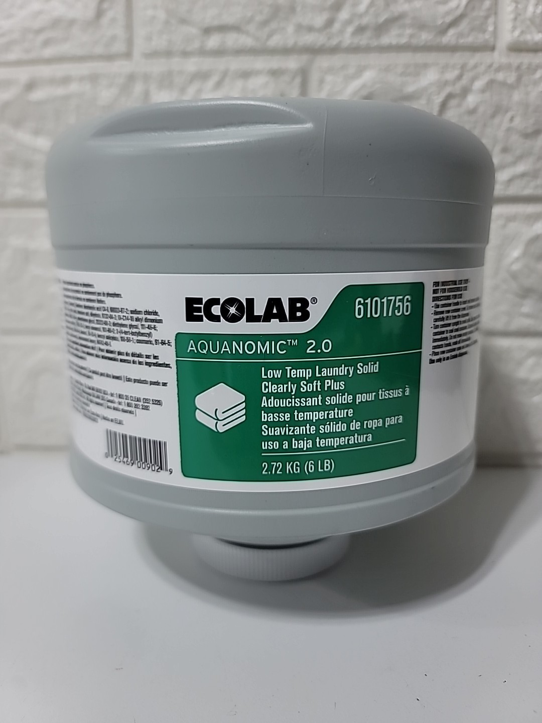 6lb Ecolab Aquanomic 2.0 6101756 Solid Concentrated Low Temp Laundry Detergent