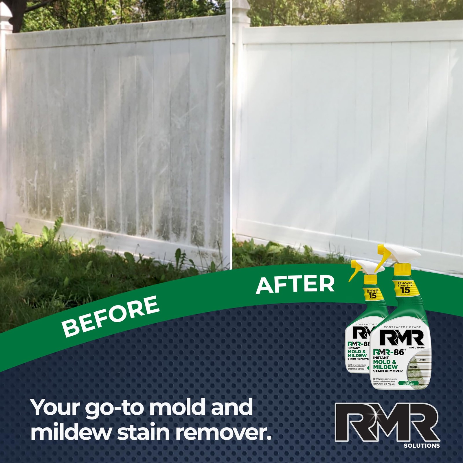 RMR-86 Instant Mold and Mildew Stain Remover Spray – 32 Fl Oz (Pack of 2)