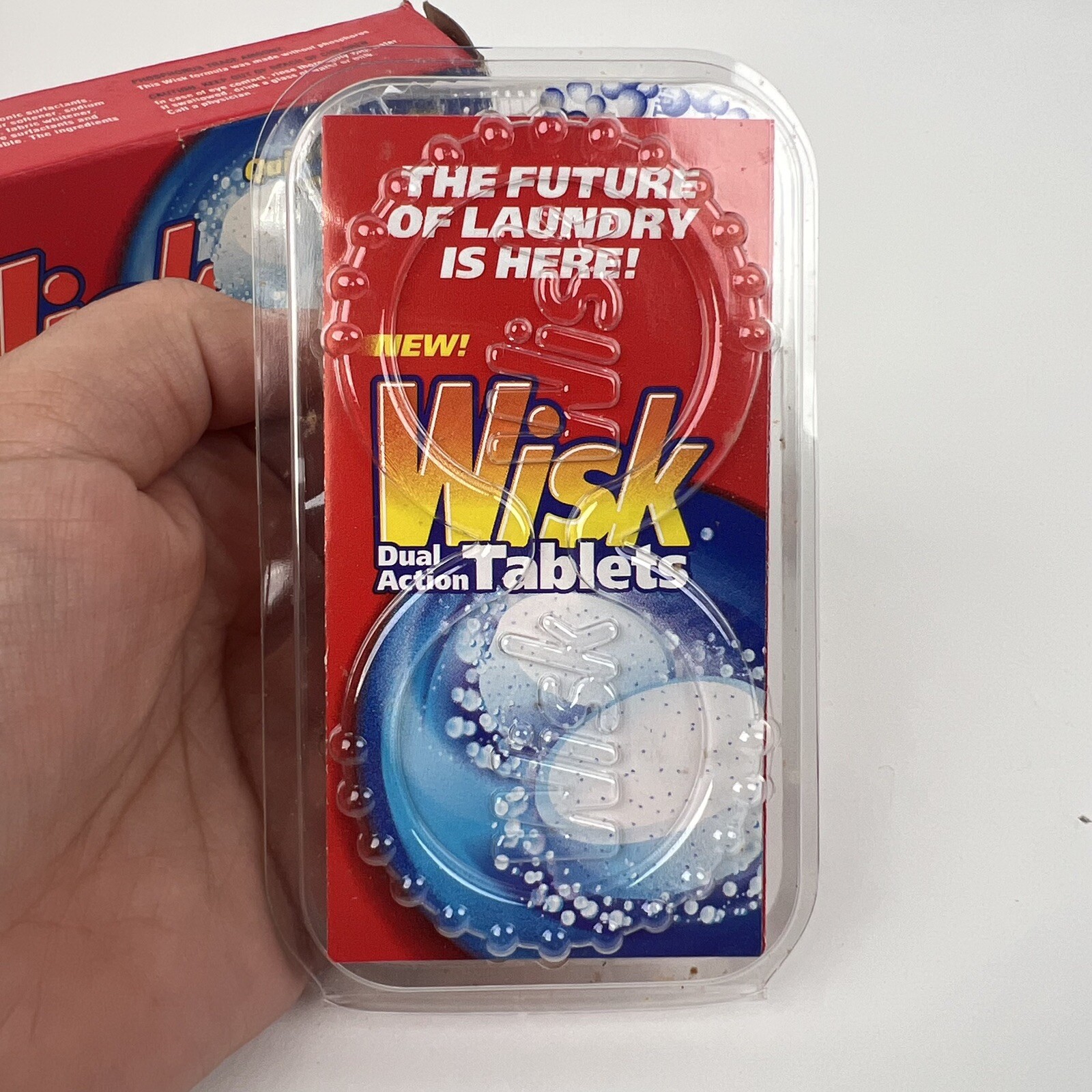Wisk Dual Action Tablets Laundry Detergent Travel Discontinued Vintage Prop 00s