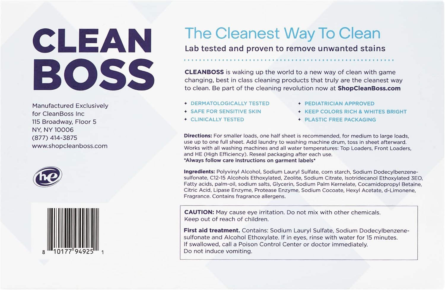 Cleanboss Laundry Detergent Smart Sheets – 30 Sheets