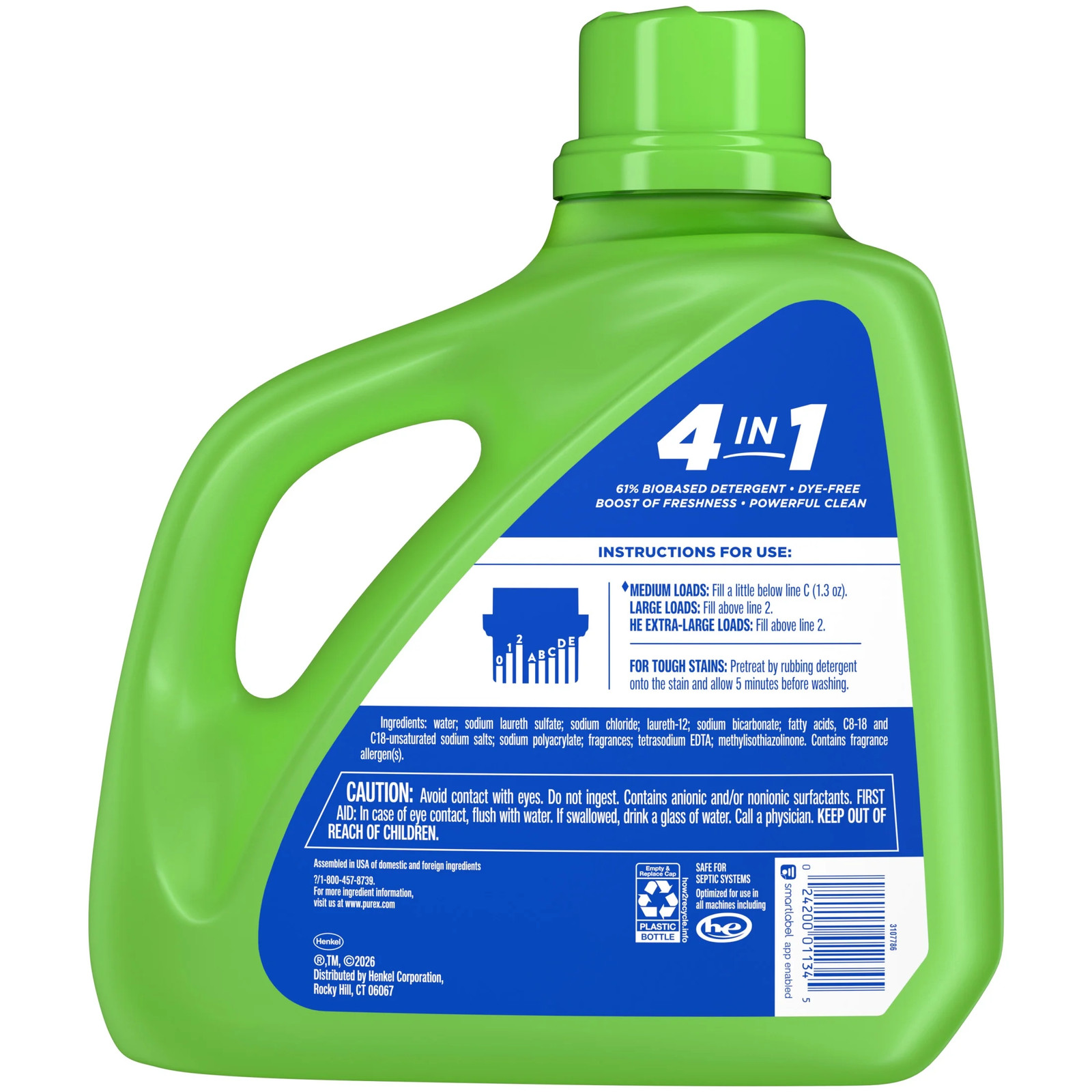 115 loads, Fresh Lilies & Linen, Natural Elements Liquid Detergent