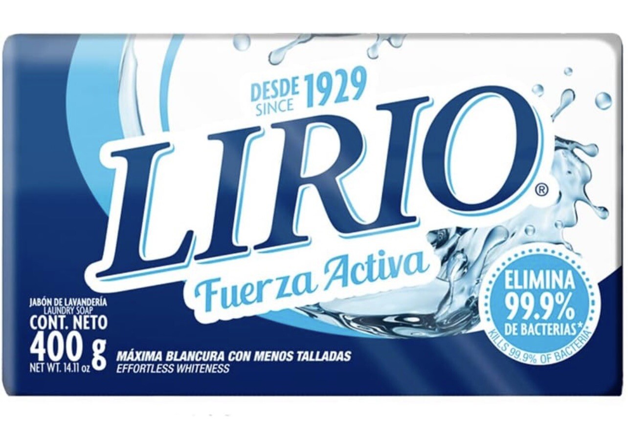 2 PACK – LIRIO Jabon Blanco y Amarillo (400g c/u) / Jabón 100% Hecho En México.