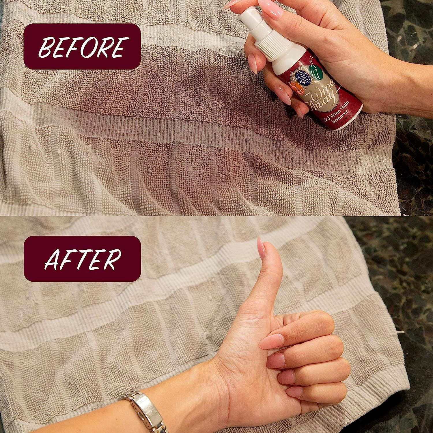 Wine Away Red Wine Stain Remover 12oz Set of 3 Citrus Fabric Carpet & Laundry Sp