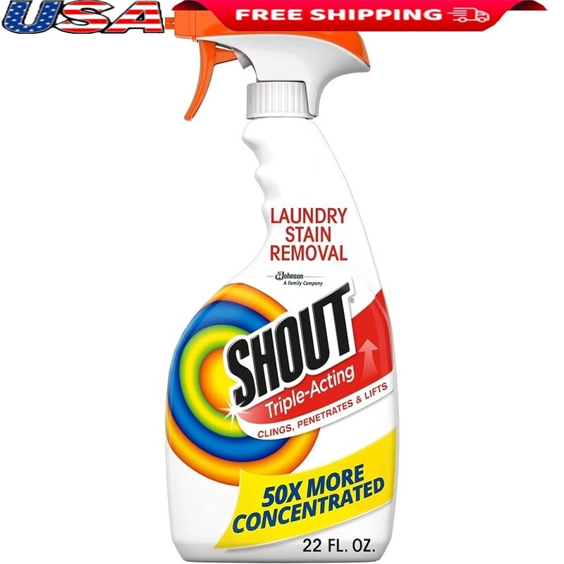 Laundry Stain Remover Spray Enzyme Formula Clings Penetrates Lifts 22oz New
