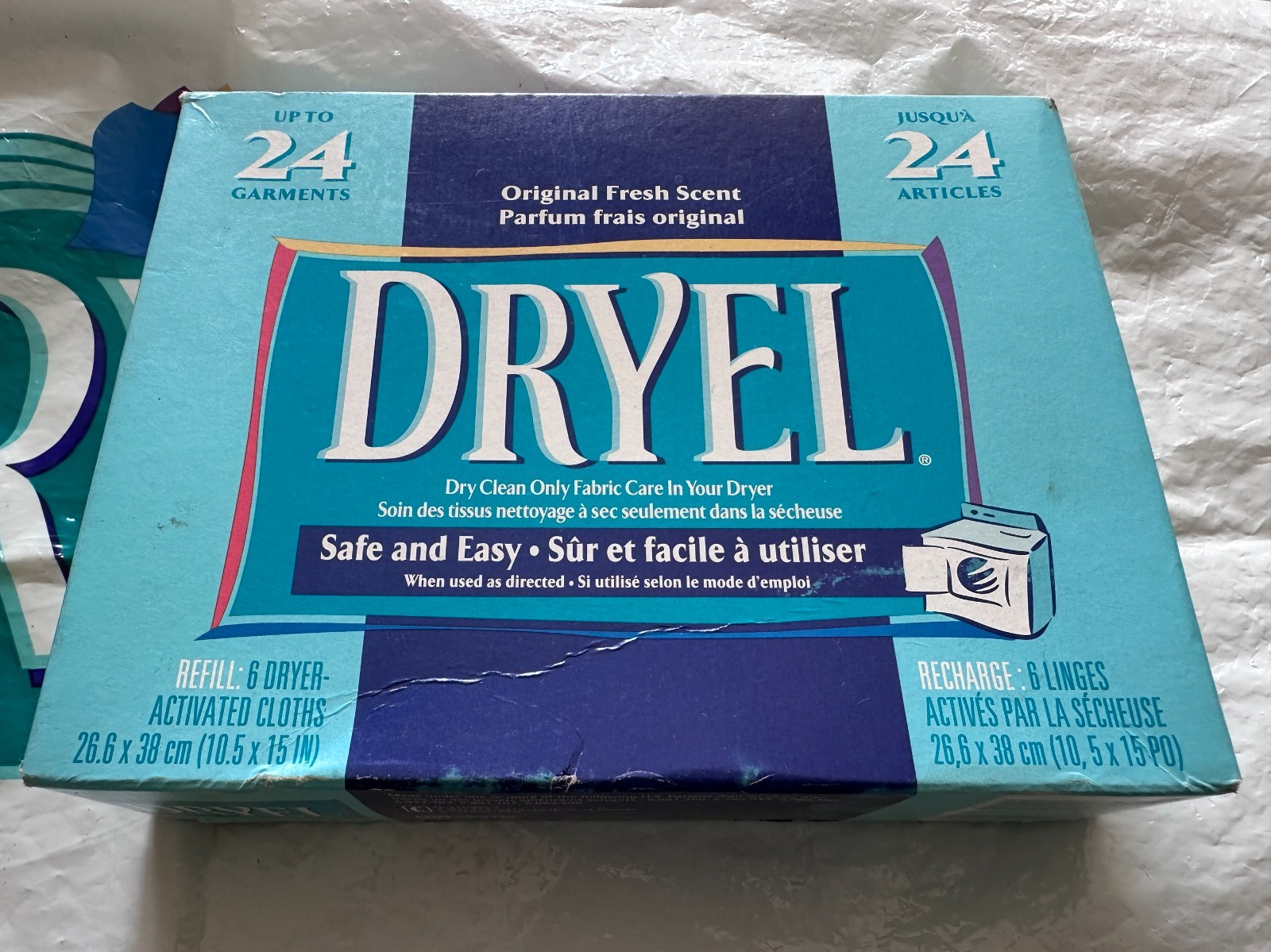 Dryel At Home Dry Cleaner Only Kit 6 Cloths, 4 Pads, Stain Remover 24 Garments