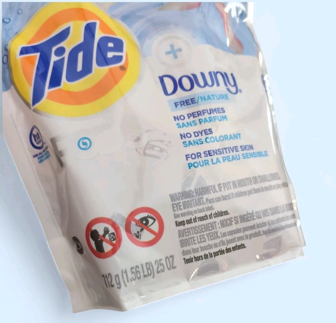 TIDE + DOWNY Free Pods Laundry Detergent Soap 26 Pacs Sensitive Skin No Perfumes