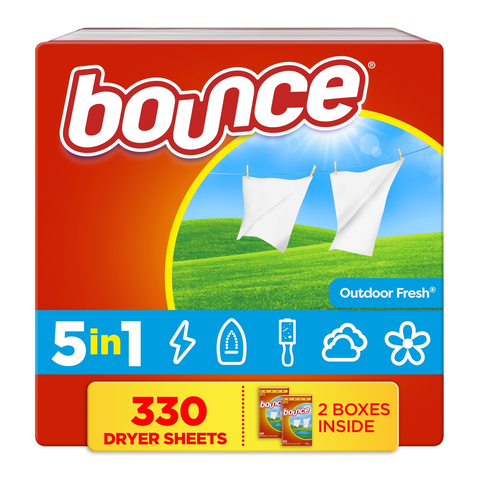 Dryer Sheets, 330 count, Outdoor Fresh Scent, Fabric Softener Sheets, Reduces…