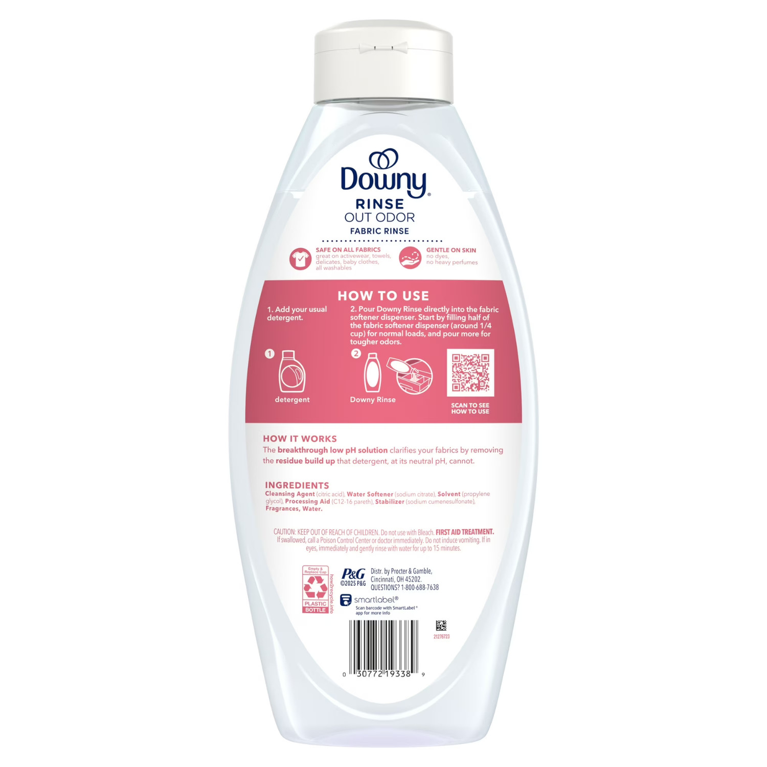 (2 Pack) Downy Rinse Out Odor Laundry Rinse Spring Breeze 48 oz Fabric Freshener