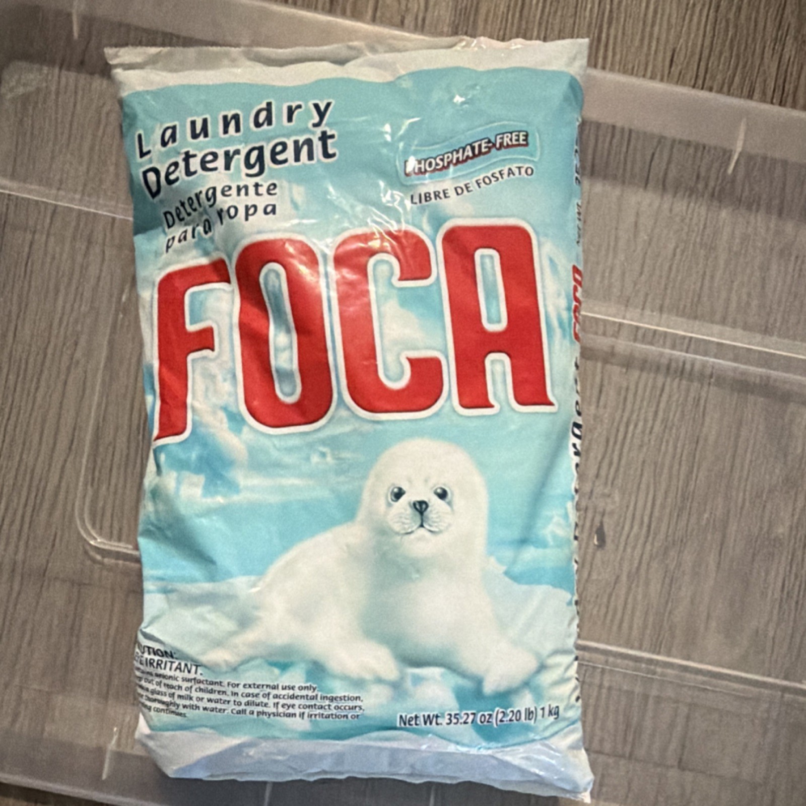 Foca Laundry Detergent Powder 35.27 oz Phosphate-Free Enzyme Stain Removal