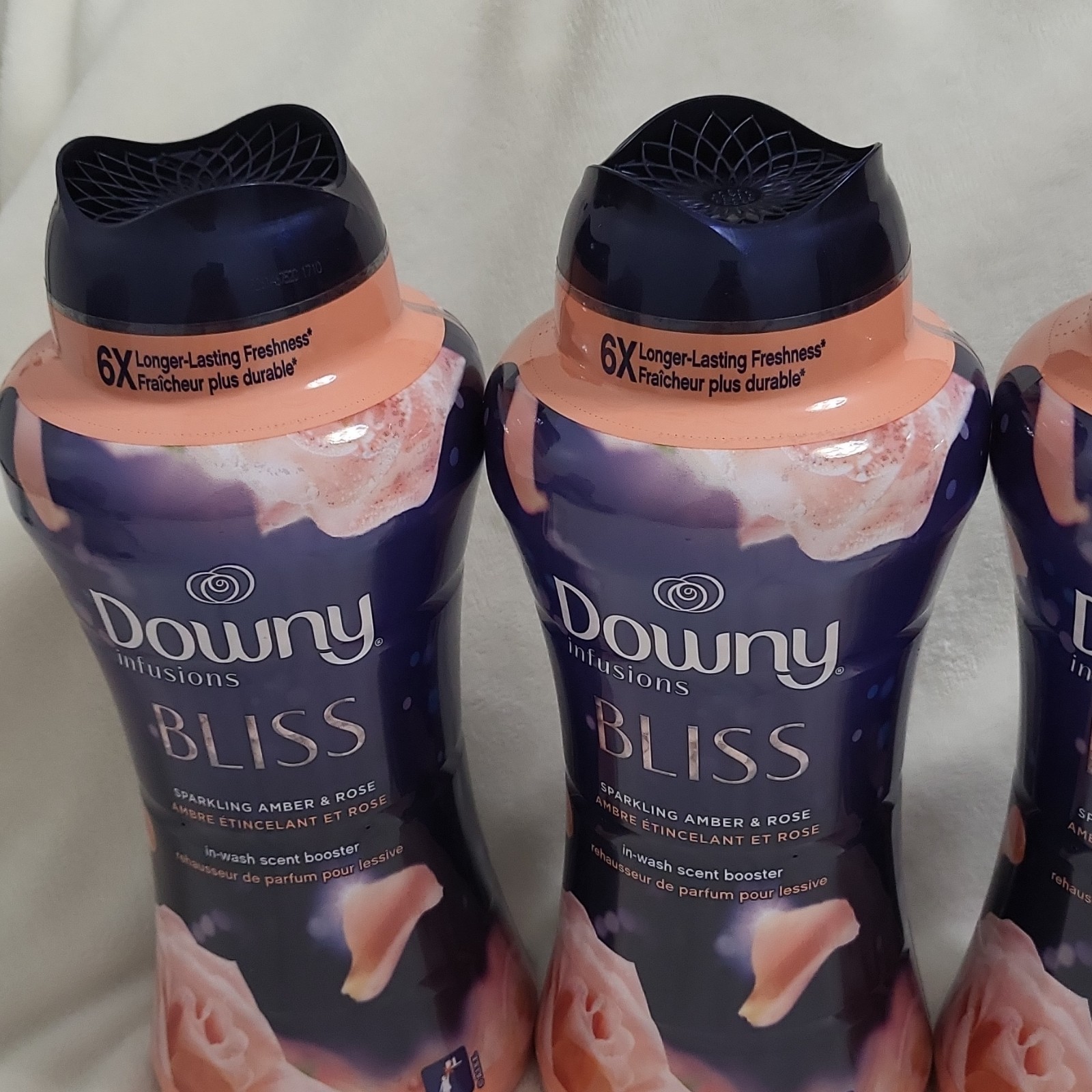 4 Downy Infusions Bliss In-Wash Scent Booster Beads Amber & Rose 24.0 oz