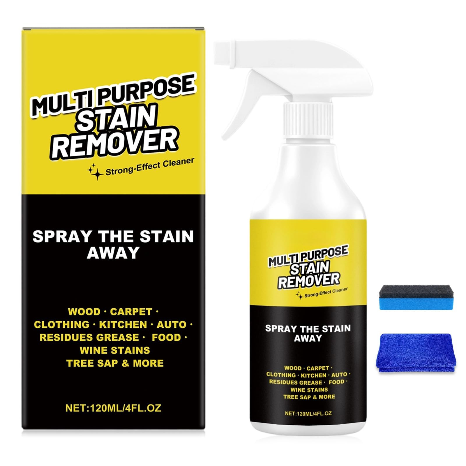 LHBMET Power Spray，Multi-Purpose Stain Remover, A 4 Fl Oz (Pack of 1)