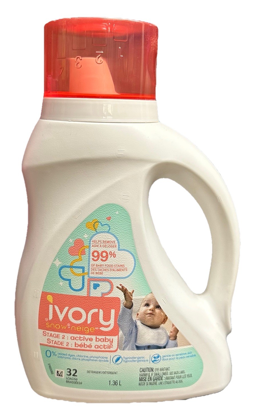 Ivory Snow Liquid Detergent Stage 2 Active Baby Pink Cap 32 Loads Discontinued