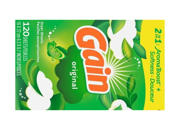 Gain Original Dryer Sheets, 120 Count