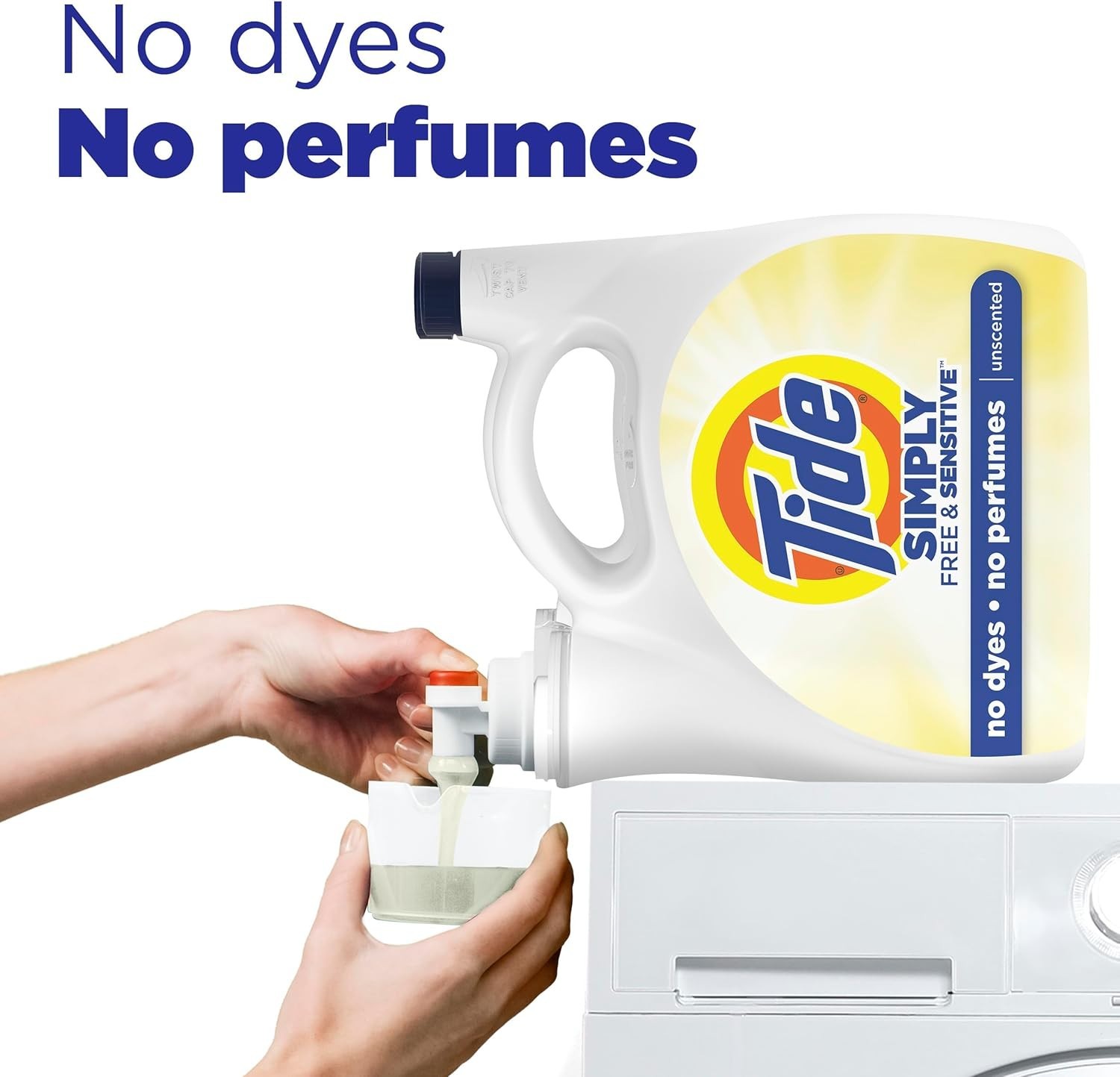 Tide Simply Liquid Laundry Detergent Free & Sensitive 117 Fl Oz 89 Loads No Dyes