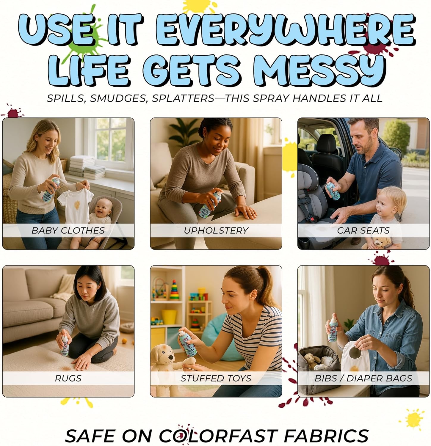 Stain Remover Spray | Non-Toxic Stain Remover Family Safe Formula | Bag-On-Valve