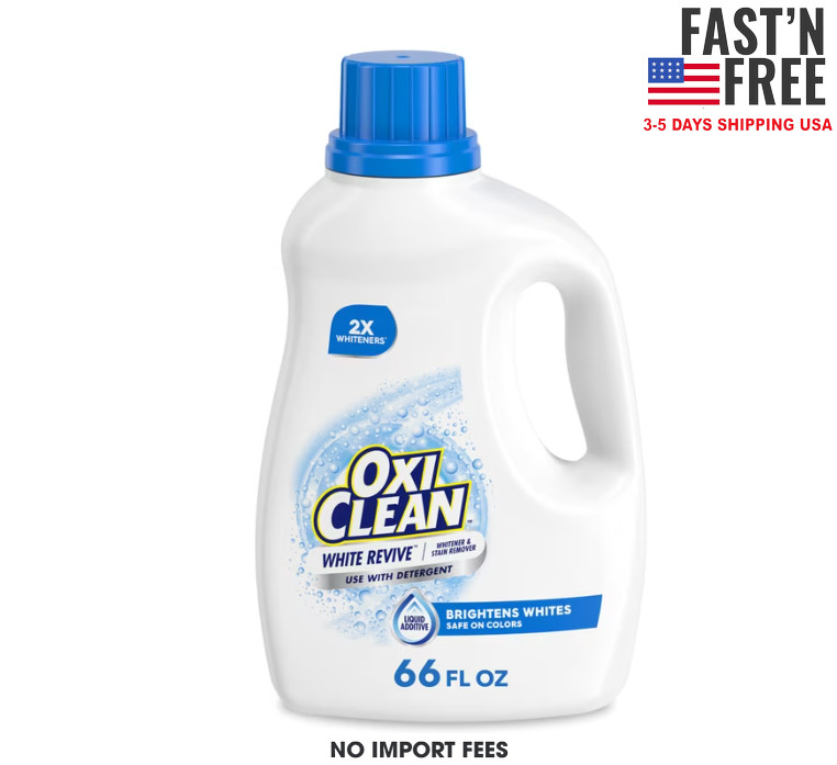 (2 pack) OxiClean White Revive Laundry Whitener and Laundry Stain Remover 66 oz