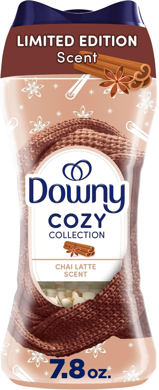 Downy Cozy Collection In-Wash Laundry Scent Booster Beads, Chai Latte Scent, 7.8