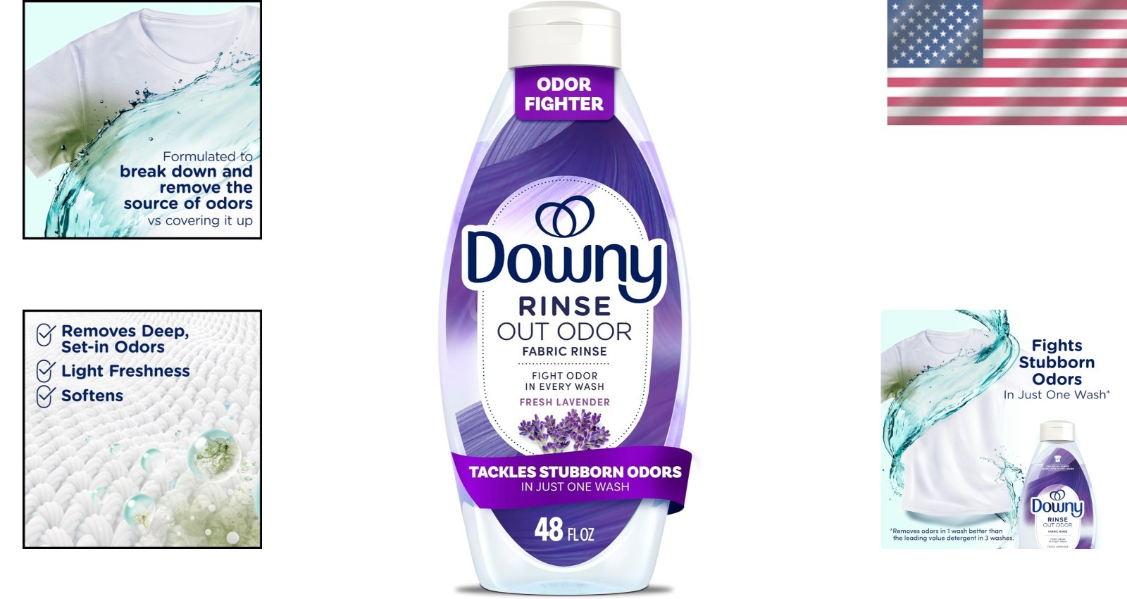 48 oz RINSE & REFRESH Lavender Fabric Softener and Odor Remover for All Fabrics