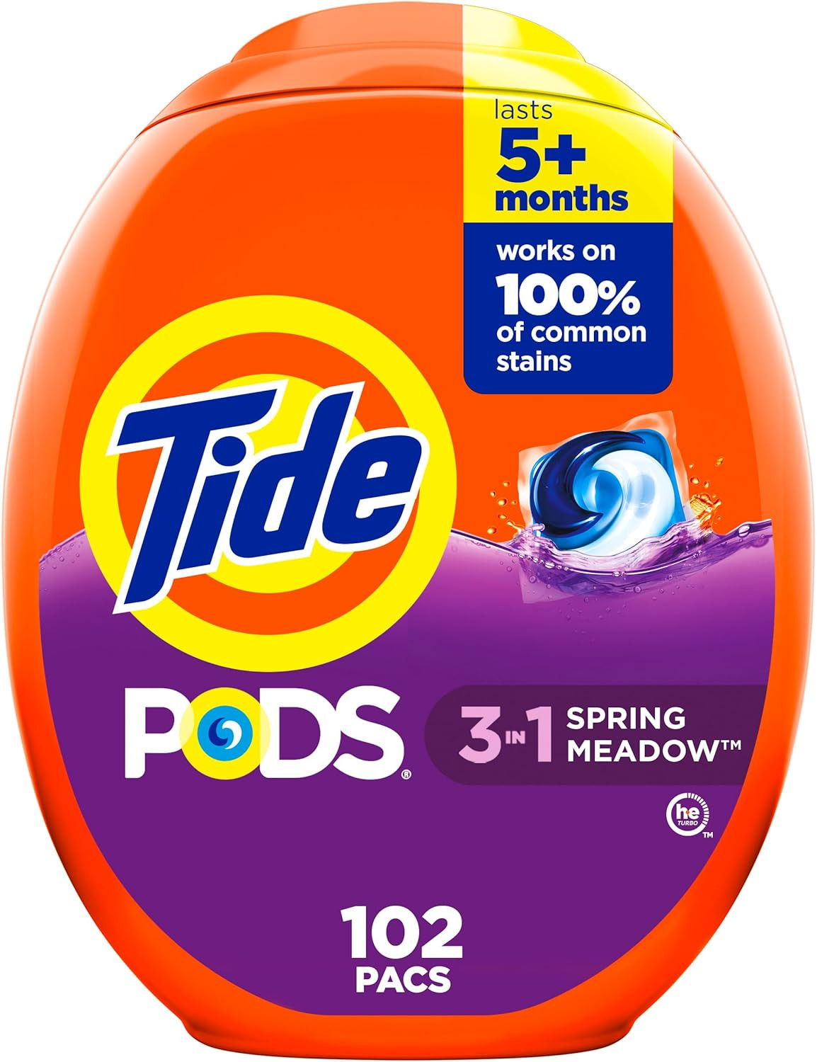 Tide PODS Laundry Detergent Pacs, 3-In-1 Stain Remover, Odor Fighter, Color Prot