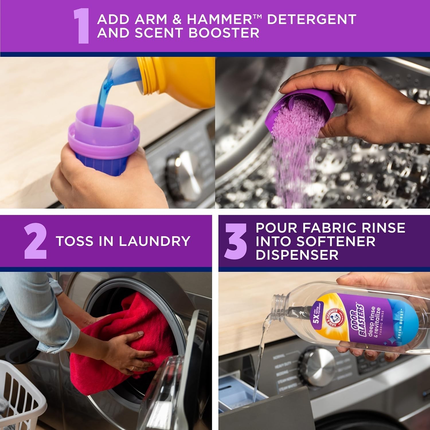 Odor Blasters Deep Rinse and Revitalize Fabric Rinse, Laundry Additive, Elimi…