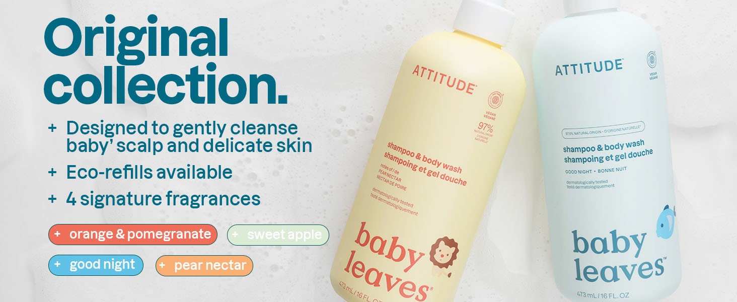 ATTITUDE Baby Laundry Detergent, EWG Verified, Plant and Mineral-Based Formula,