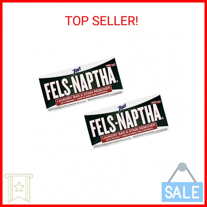 Fels Naptha Laundry Soap Bar & Stain Remover – Pack of 2 by Fels Naptha